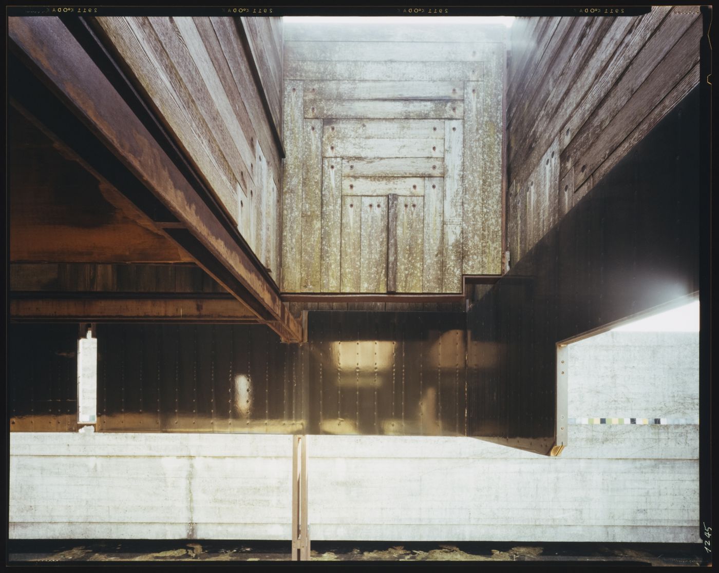 Interior view of the water pavilion, Cimitero Brion, San Vito d'Altivole, near Asolo, Italy