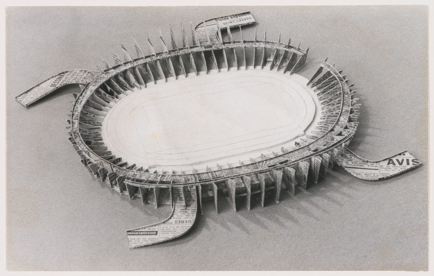 Project for a stadium in Baghdad, Iraq: view of model