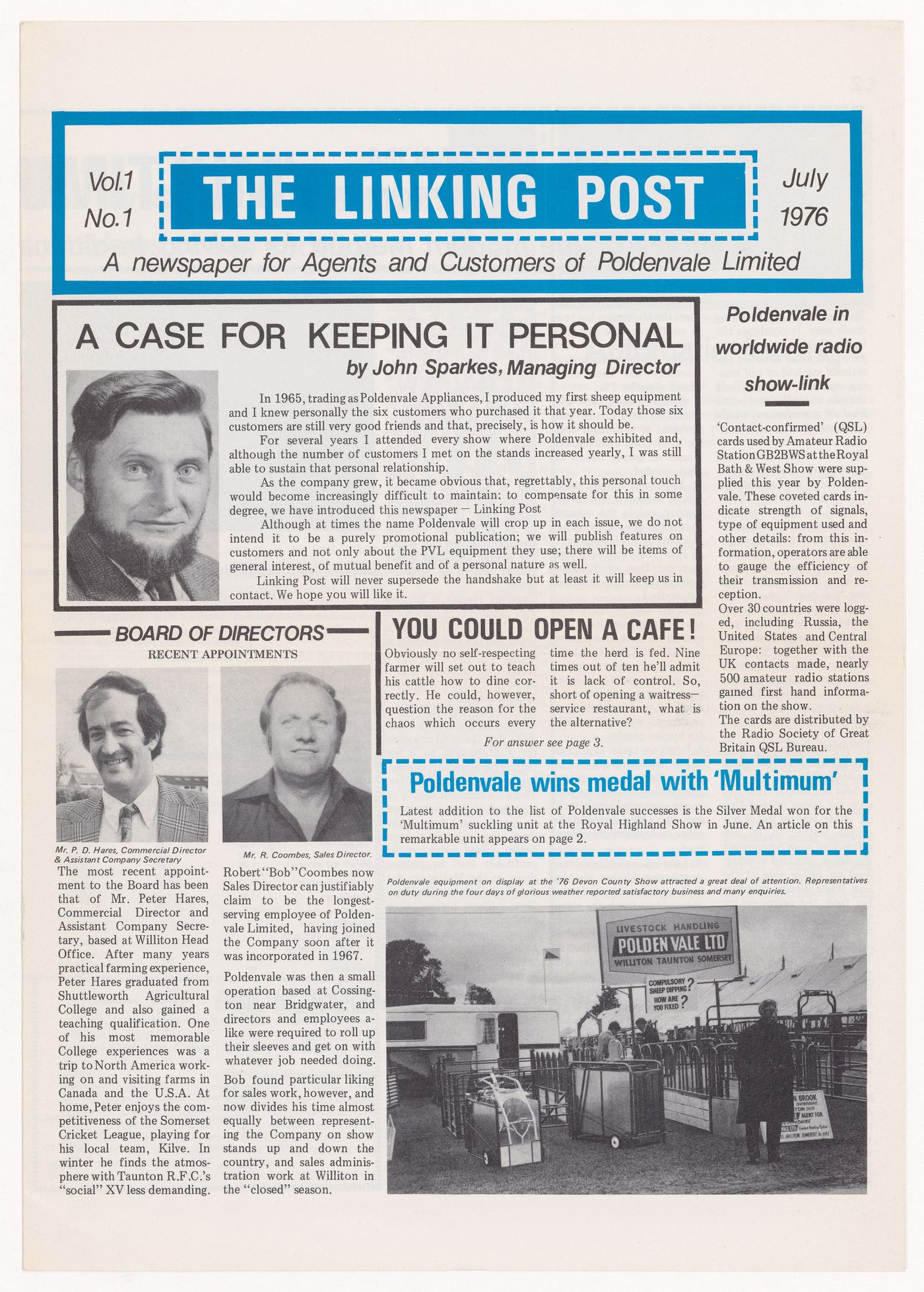 Poldenvale newspaper "The Linking Post" (from Westpen project records)