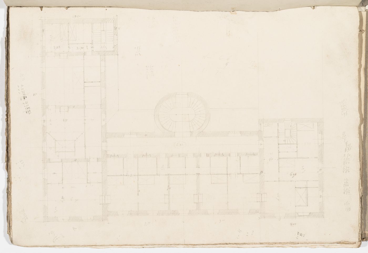 Project no. 9 for a country house for comte Treilhard: First floor plan
