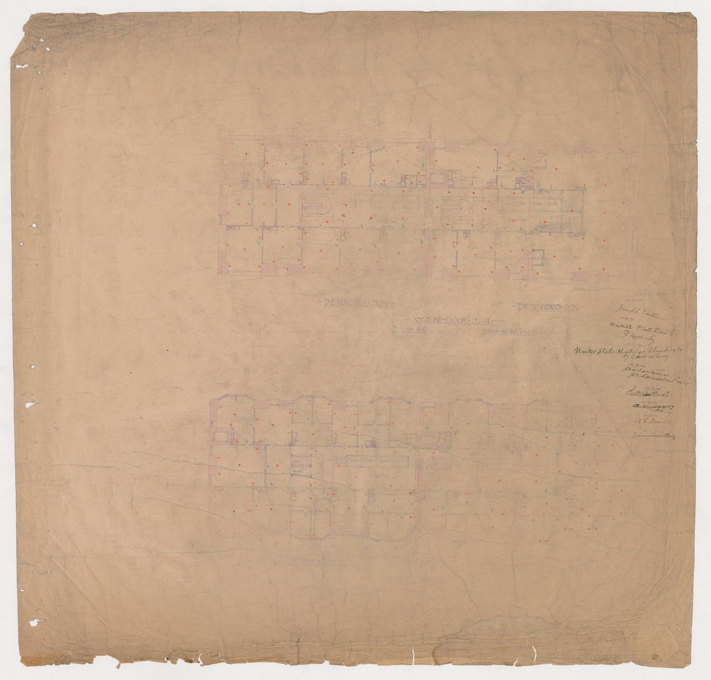 Monadnock and Kearsarge Buildings, Chicago: Second and third floor plans