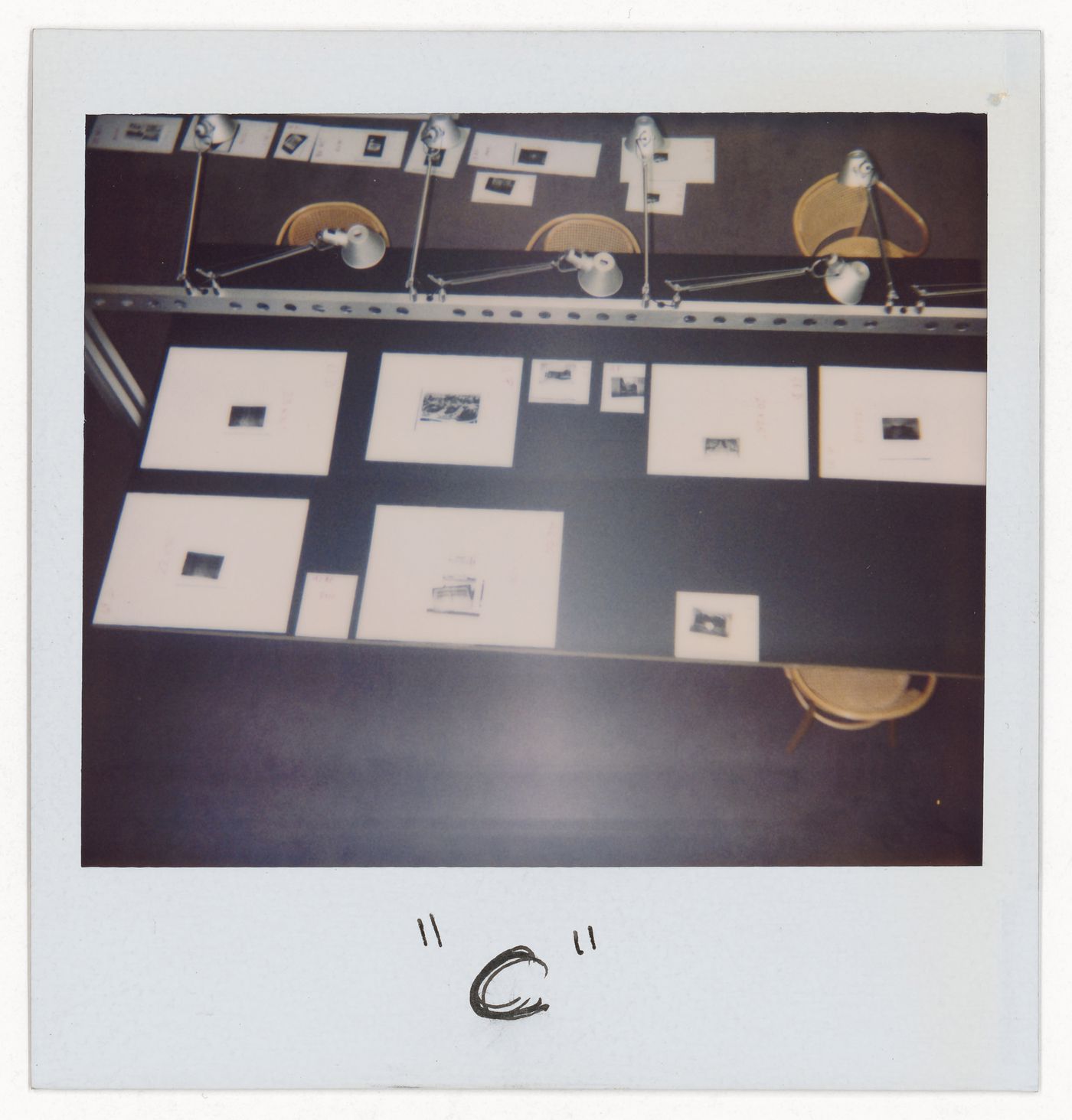 View of objects on a table at the Canadian Centre for Architecture (photograph from Mean project records)