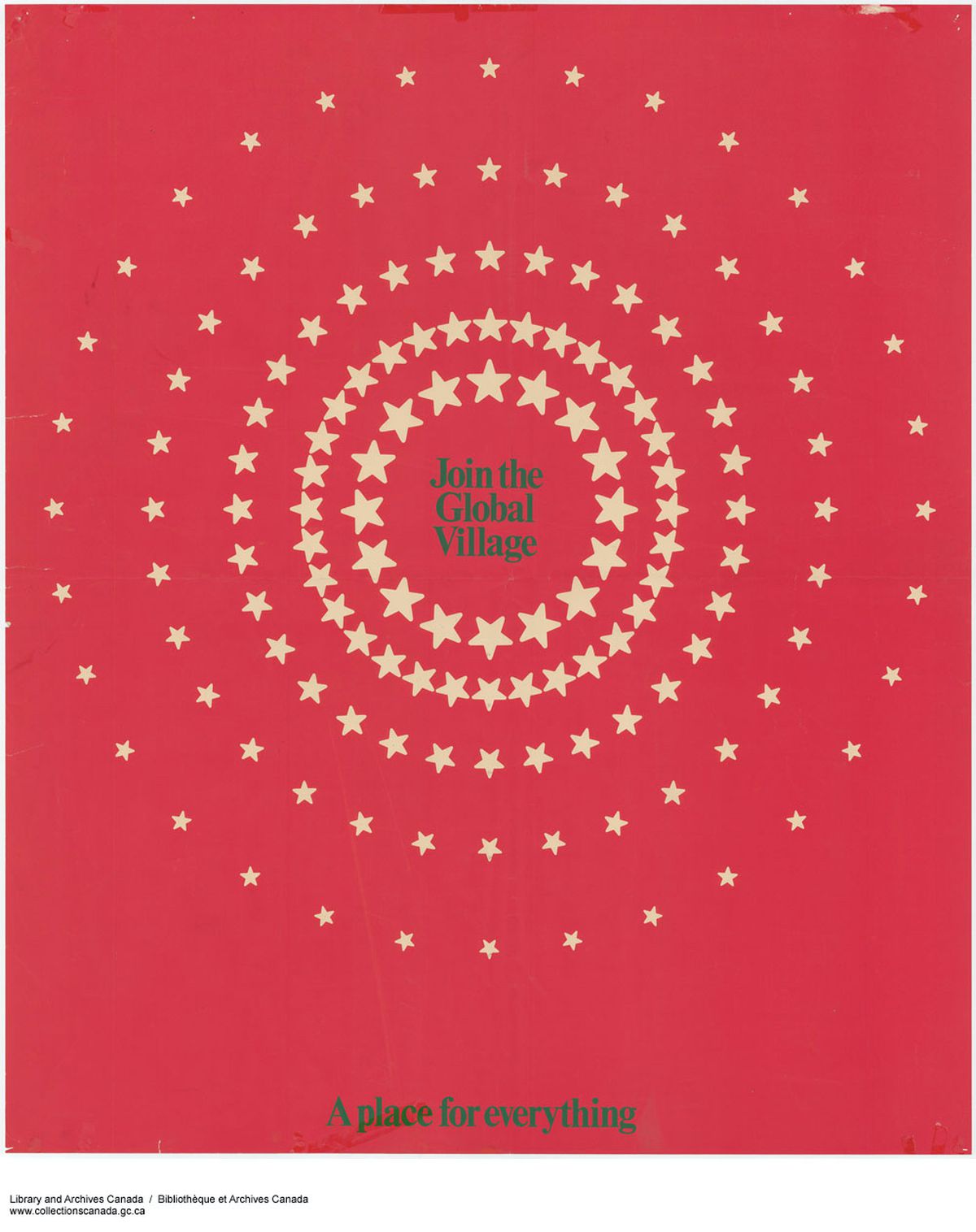 Poster from Marshall McLuhan’s personal archive. Library and Archives Canada